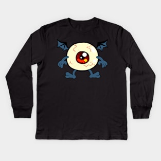 Cute Little Eyeball Monster Kids Long Sleeve T-Shirt